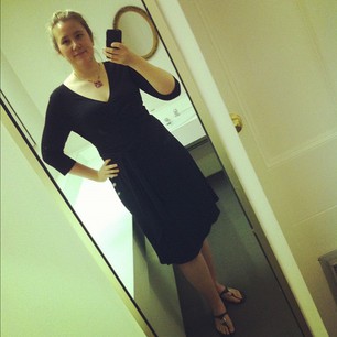 Frocktober #22. The very last one! A black wrap dress to wrap it up.