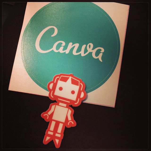 Swapped some @canva stickers for #SydCSS robots. My laptop is going to be very happy!