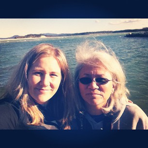 Me and Mom after a lovely lunch in Nambucca Heads