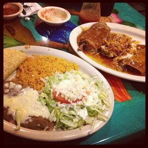 I ordered the Special Dinner at local Mexican place. This is what they brought. Both plates. BLEURGGHHHH.