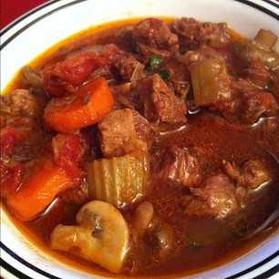 Yum. It's  @nomnompaleo 's Slow-Cooker Beef and Tomato Stew.