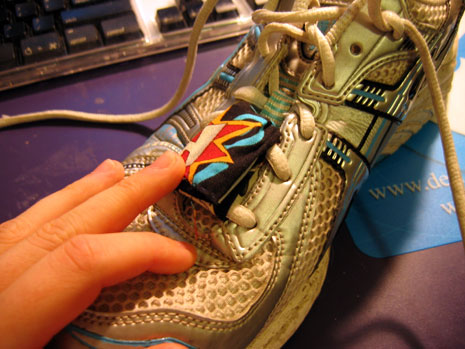 Finished Nike + iPod shoe hack