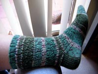 Undulating Rib Socks