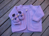 Violet's Cardigan and Booties