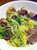 Asian Pork Balls with Napa Cabbage