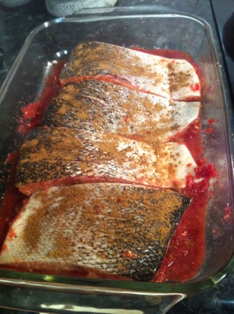Prepared salmon