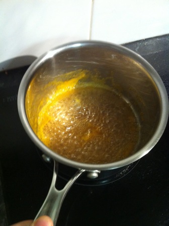 Boiling caramel