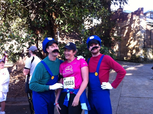 Me and the SUPER MARIO BROTHERS before the start of the MDC 2011