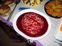 Brains with Raspberry Sauce