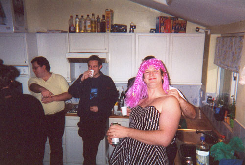 Alex getting into the party spirit