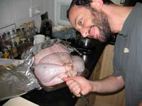 Snookums skewering Mr. Turducken