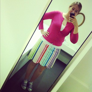 Frocktober #3. Kinda preppy. I made my skirt!