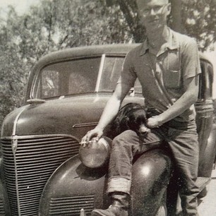 Spotted this pic of Grandpa Harter on Mom's fridge and realised two things: 1) Grandpa would not look out of place in Newtown today, and 2) Grandpa was HOT. Right?