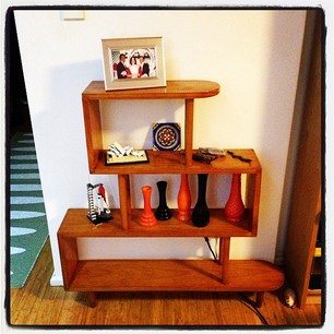 New hipster vintage shelves found on Gumtree! Need more cool knick-knacks to fill it.