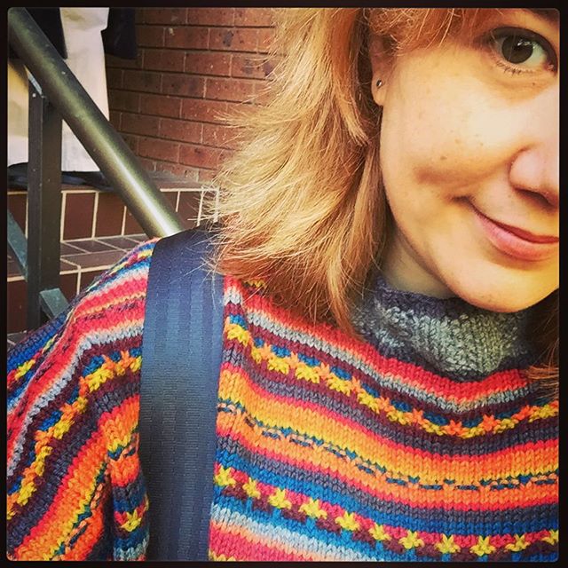 Dug out the oversized lairy 80's jumper today! #paradeofforgottenhandknits