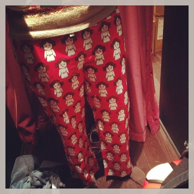 Impulse purchase: Princess Leia pajama pants!!