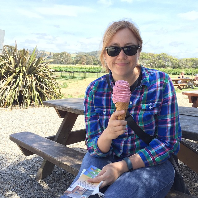 Third stop on our day of food: Turners Beach Berry Patch! I got strawberry/blackberry combo ice cream.