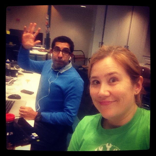 Hackathon selfie with my secret weapon @kunaalr tonight. Wish us luck tomorrow...