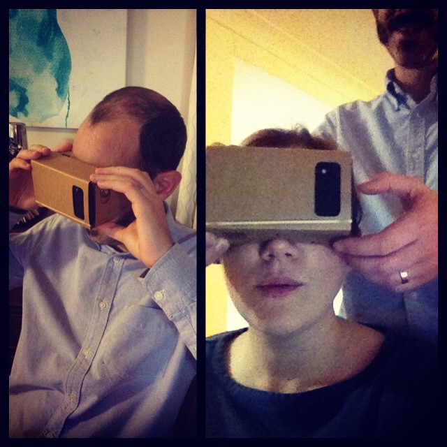 So this is happening in my house right now. #cardboard #virtualreality