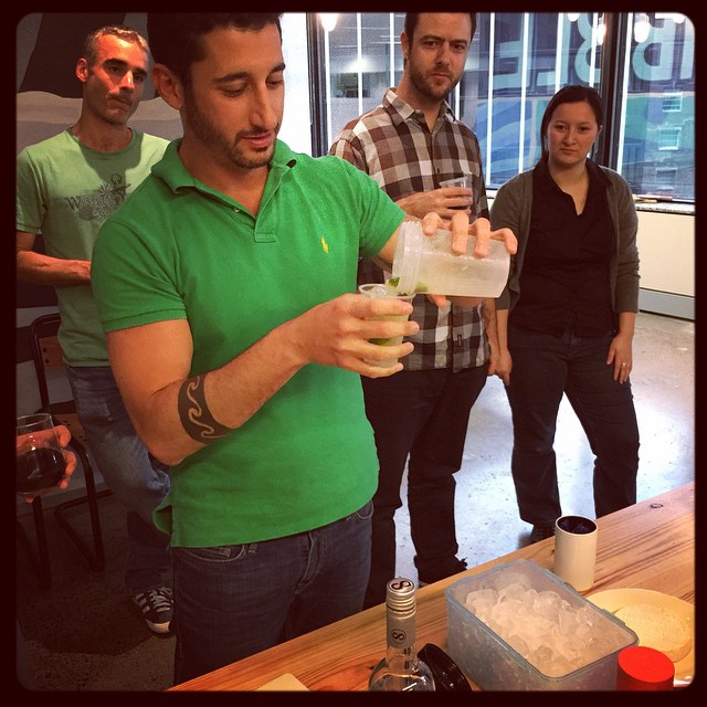 Bruno the Brazilian was mixing caipirinhas in a protein shaker! #diversitydrinks