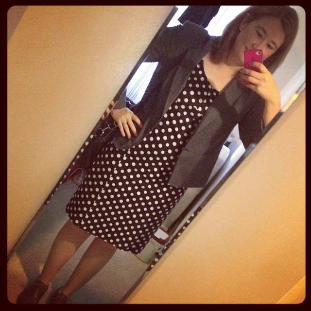 #frocktober day 20. A serious work conference demands polka dots.