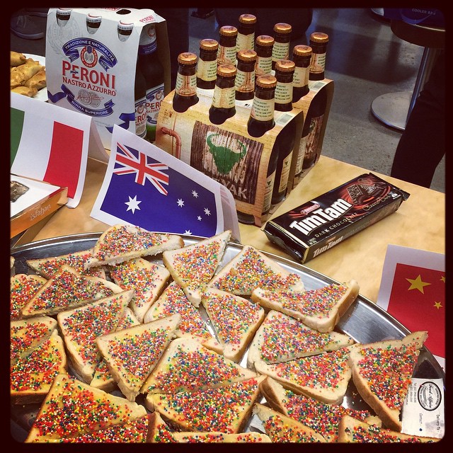 Team Australia: Fat Yak, fairy bread, and Tim Tams v#diversitydrinks