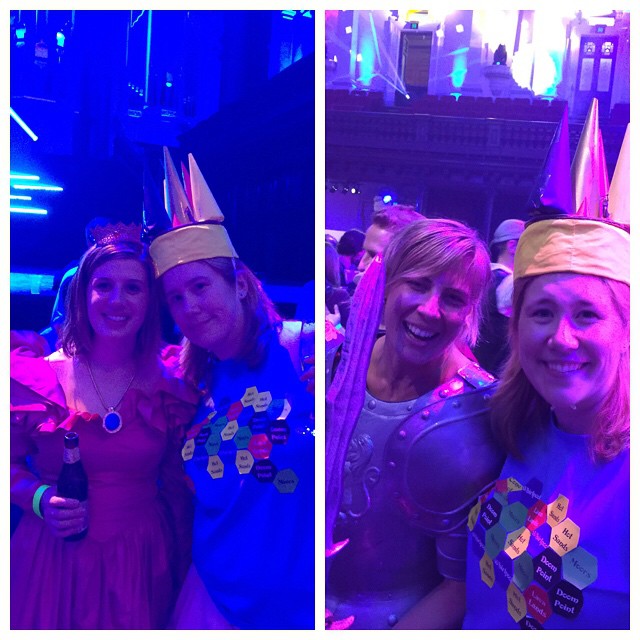 Awesome Game women from the Google Xmas party: Princess Peach and Brienne of Tarth!