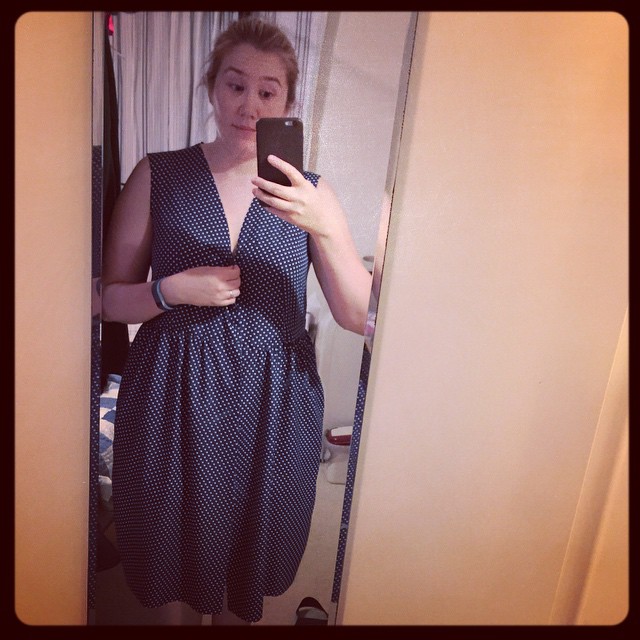 Proof of sewing progress today on Darling Ranges dress! Hm, fit is looser than expected so far...