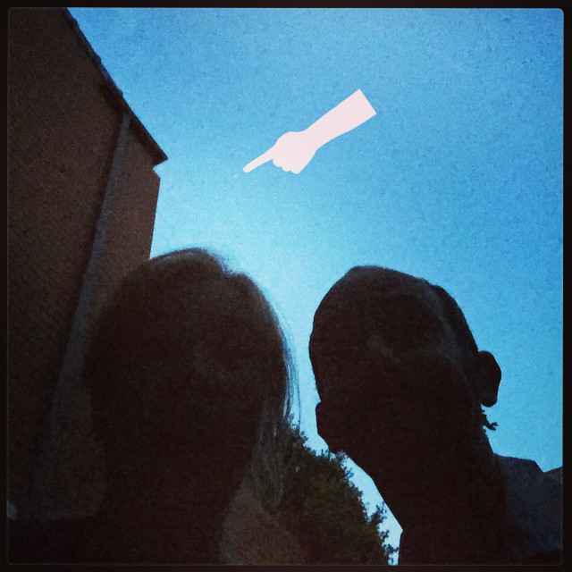Just ran out back to see the ISS zoom past overhead. So cool! #spacestationselfie