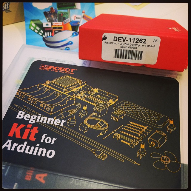 Delivery! Ooh, perfect timing for the 3-day weekend. #arduino #lilypad #makeallthethings