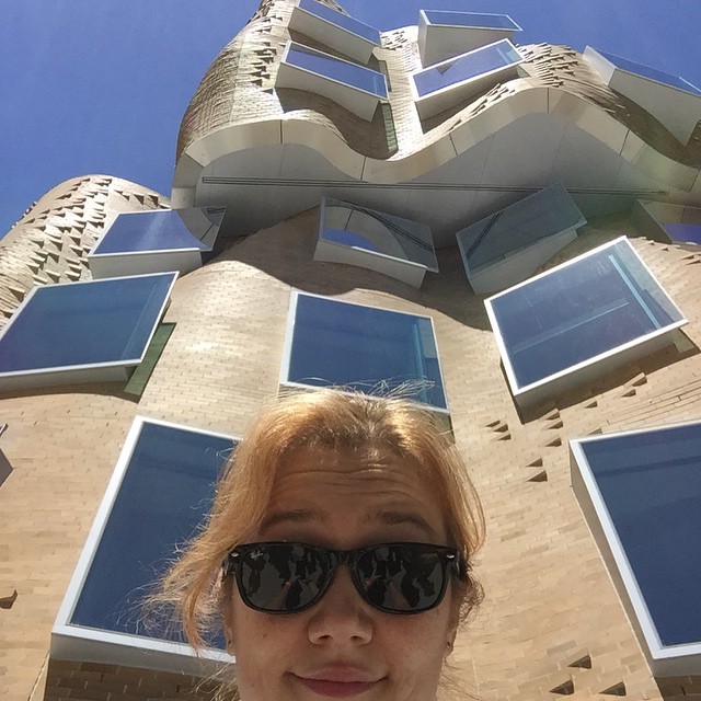 Getting a special tour of Frank Gehry's new 