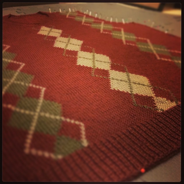 Blocking. (Did I mention how annoyed I am they killed the Intarsia category at the Show?)