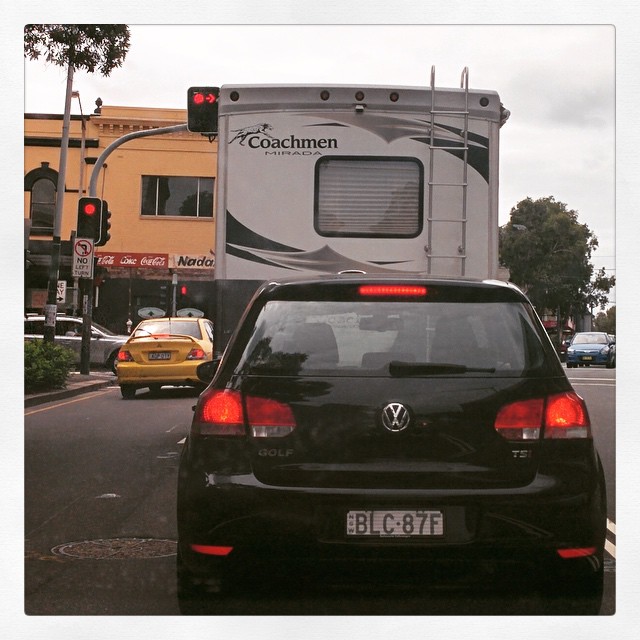 There's something you don't see in Sydney every day... a Coachmen motorhome!