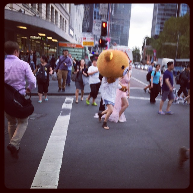 Just your average Tuesday night in the Sydney CBD.