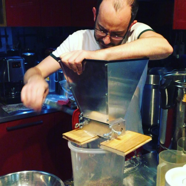 So this is new and interesting. It's apparently called a Malt Muncher. #homebrew