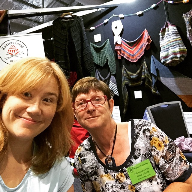 Selfie with Helen at the Knitters Guild stall. Come say Hi if you're at the Show!