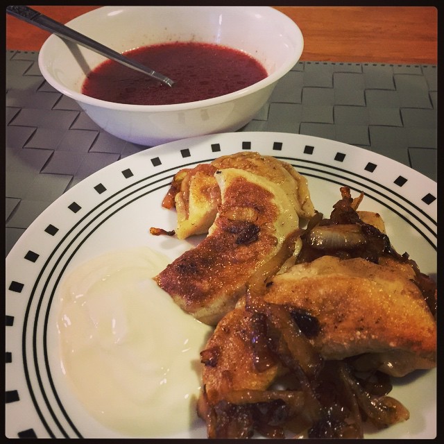 Happy Dyngus Day! We made pierogies and borscht. (The world needs more holidays involving dumplings.) http://en.wikipedia.org/wiki/%C5%9Amigus-Dyngus#Dyngus_Day_in_America