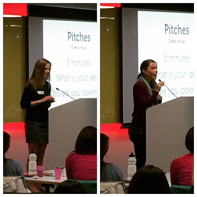 Svet and Tracy pitching their ideas at #SheHacks2015. Mi9 represent!