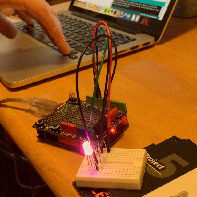 It's Friday night in Chippendale, and we built a Christmas light! #arduino
