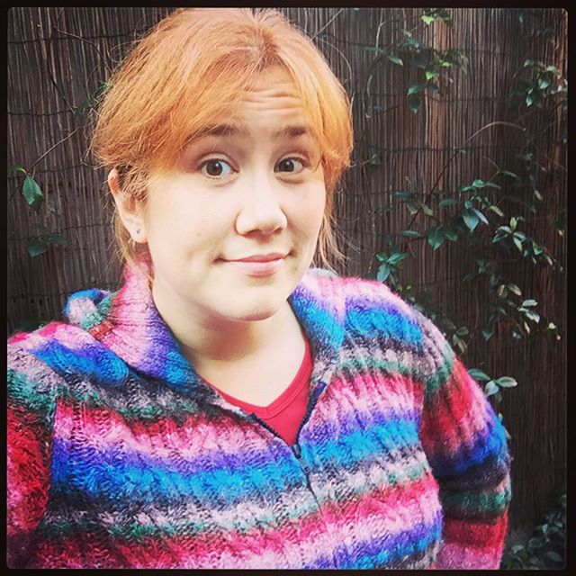 Behold the Cabled Hoodie of Doom, the most over-the-top garment I've knitted.