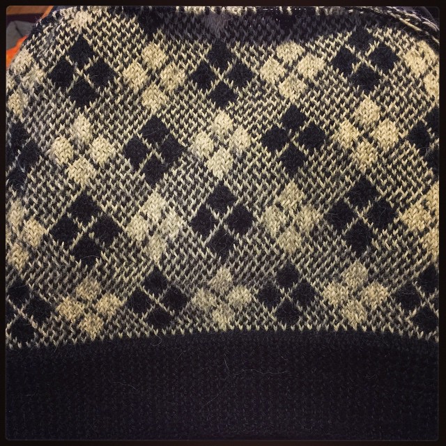 Progress. (Really looking forward to blocking to straighten up all the wonky stitches!)