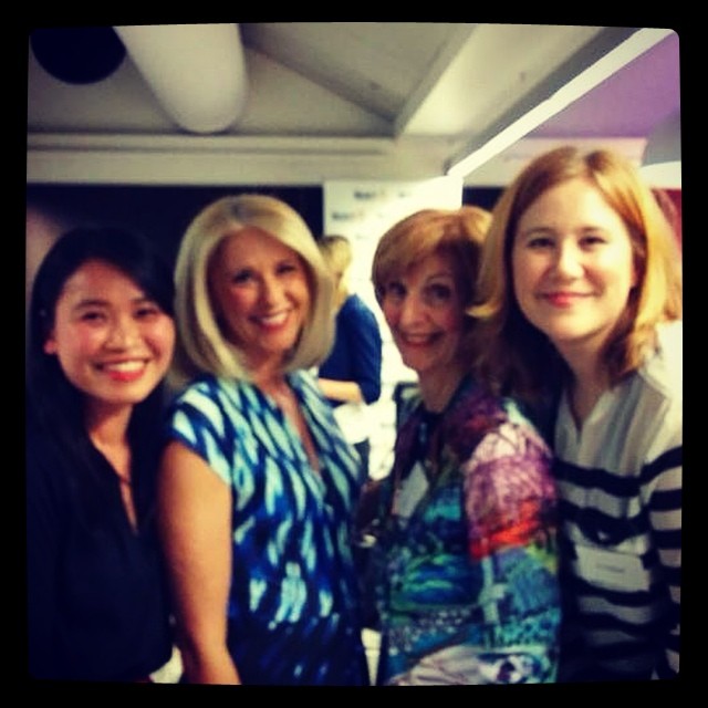 So this happened tonight. @spottedliger, Tracey Spicer, Caroline Jones, and me. #inspired #womeninmedia