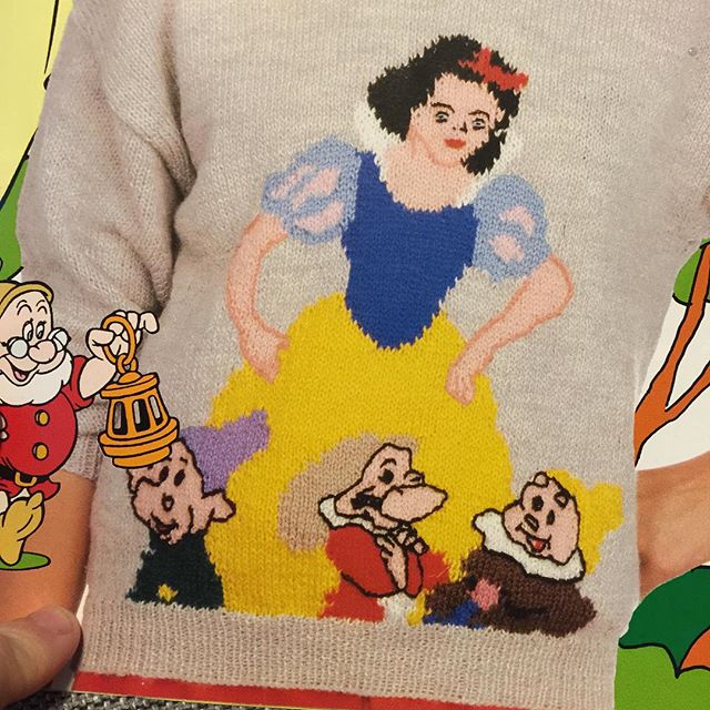 Disney knitting pattern HORROR. (I bought the book for $1. It did not disappoint.) WHAT HAPPENED TO THEIR FACES?! Can't sleep - Grumpy will eat me.