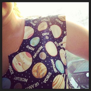 Sleeve cap detail of Out-of-this-World Dress.