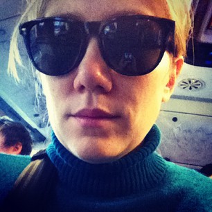 Turtleneck and dark sunnies. I am European royalty incognito...