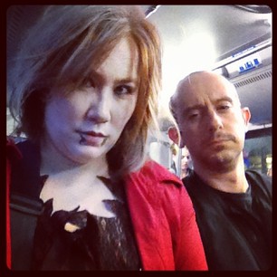 White Walker and man of the Night's Watch takin' the bus.