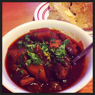 Happy St. Pat's! Homemade Guinness Beef Stew with Irish Soda Bread. Yum. #deathbycarbs