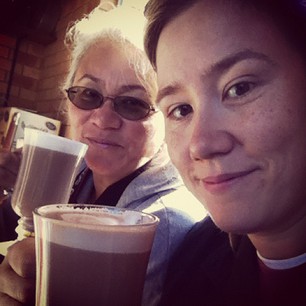 Honey lattÃ© at The Honey Place in Urunga.