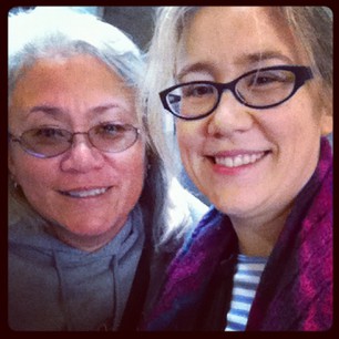 Airport pickup success! Me and my Mom. :)