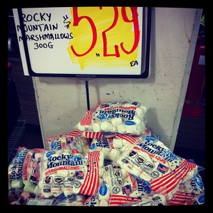 Holy crap. Harris Farm is selling American marshmallows! $5.29 for 300g. I am such a sucker.